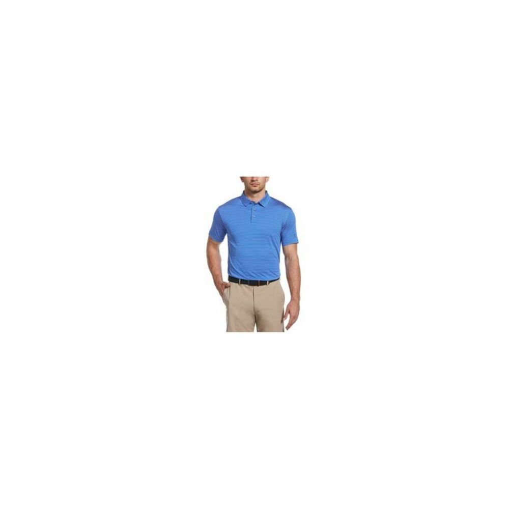 HYBRID APPAREL Mens Blue Athletic Fit Moisture Wicking Polo S